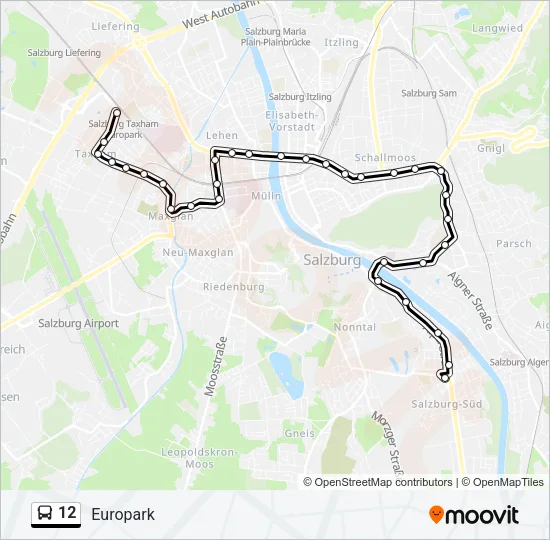 12 Bus Line Map