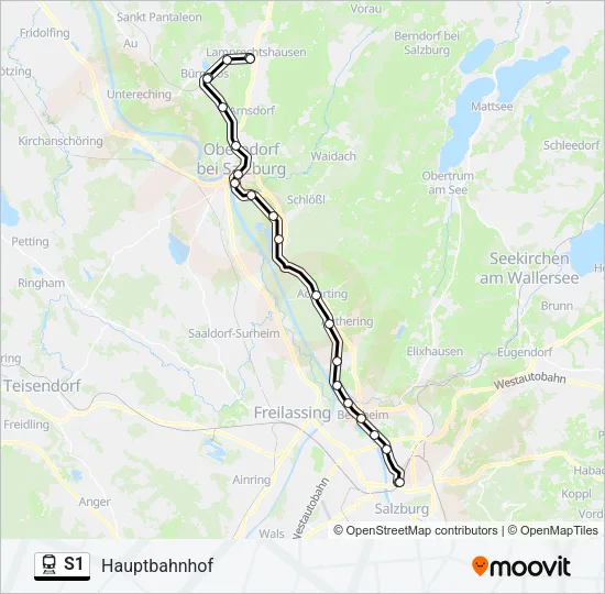 S1 Train Line Map