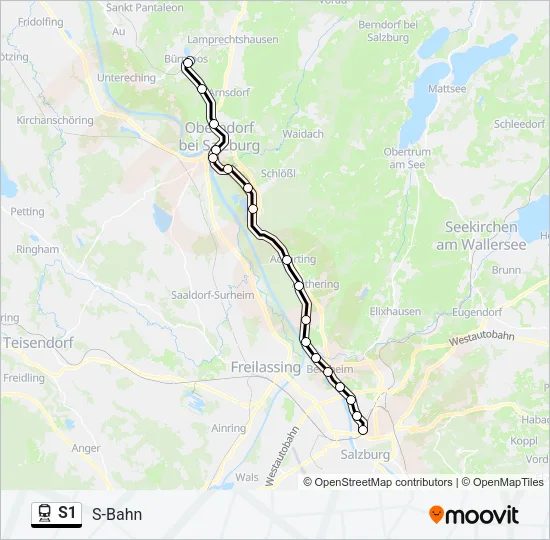 S1 Train Line Map