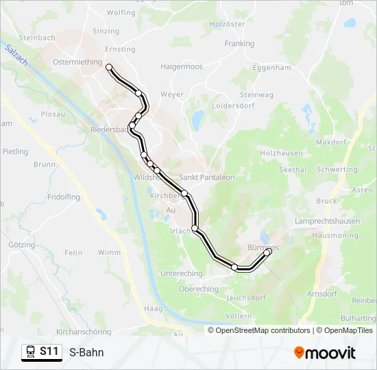 S11 Train Line Map