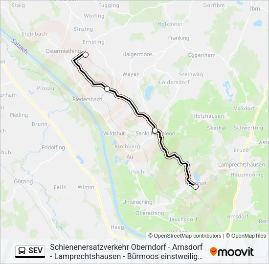 SEV Bus Line Map