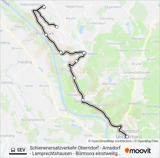 SEV Bus Line Map