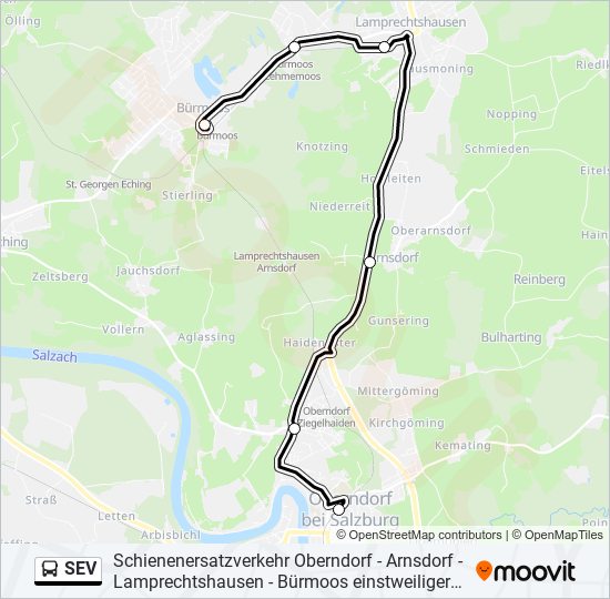 sev Route: Schedules, Stops & Maps - Bürmoos Via Arnsdorf ...