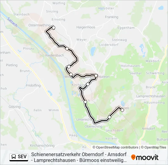 SEV Bus Line Map