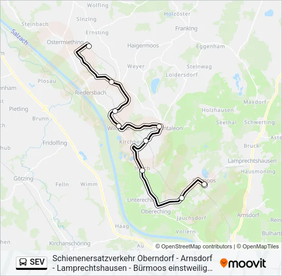 SEV Bus Line Map