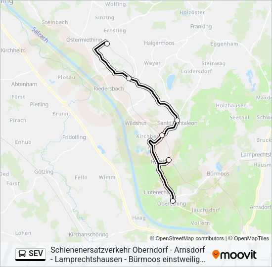 SEV Bus Line Map