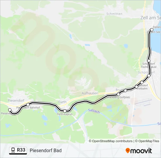 R33 Train Line Map