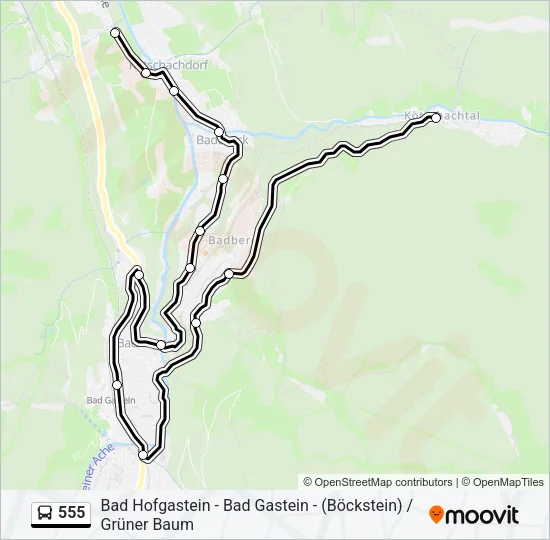 555 Bus Line Map