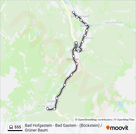 555 Bus Line Map