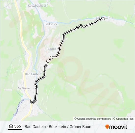 565 Bus Line Map