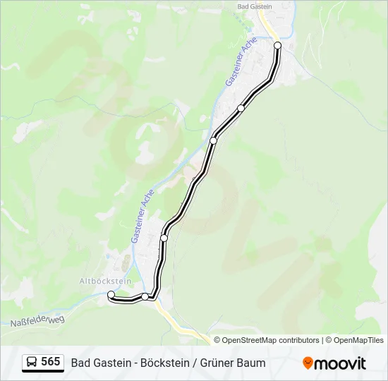 565 Bus Line Map