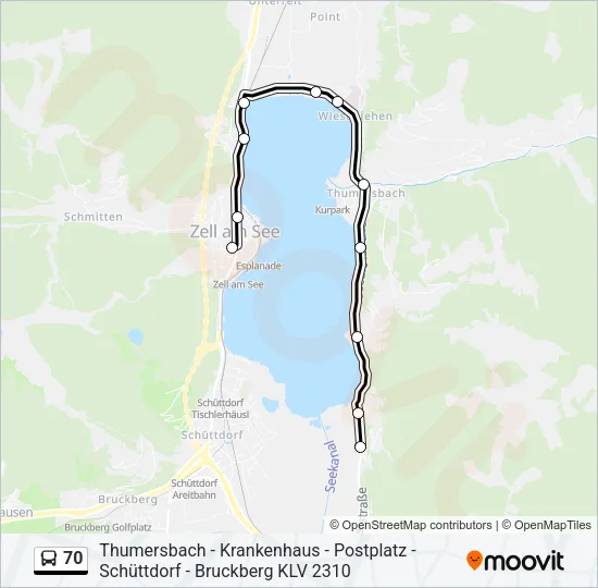 Buslinie 70 Karte