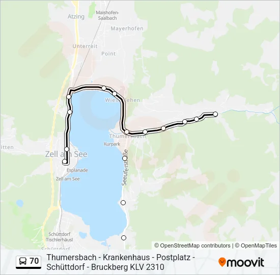 70 Bus Line Map