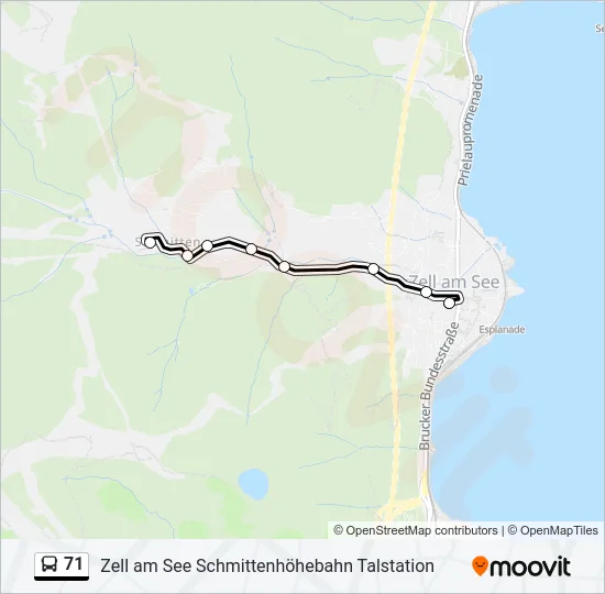 71 Bus Line Map