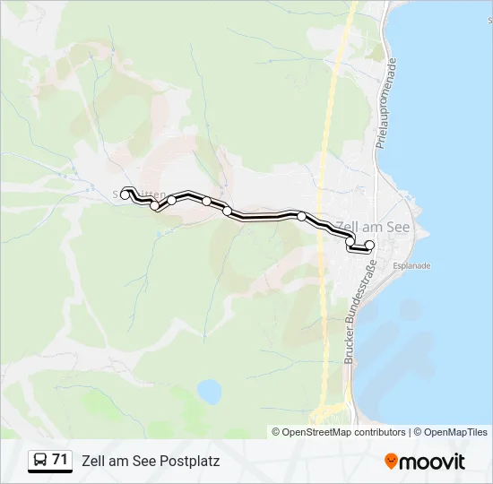 71 Bus Line Map