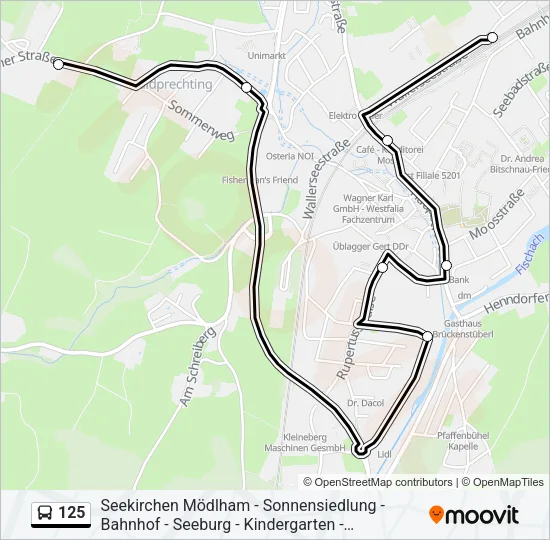 125 Bus Line Map