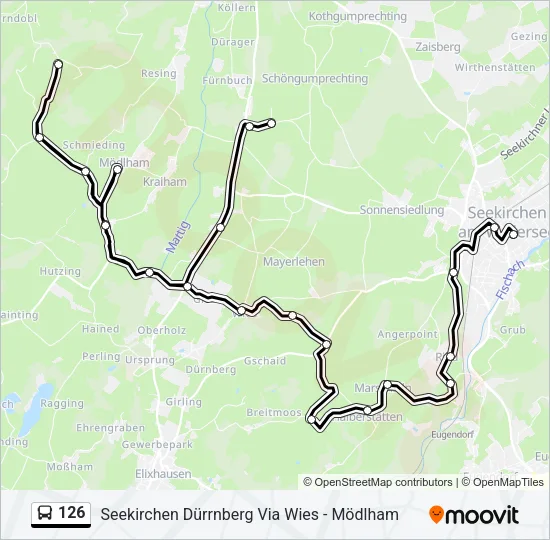126 Bus Line Map