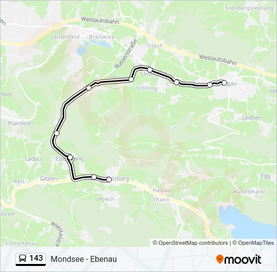 143 Bus Line Map