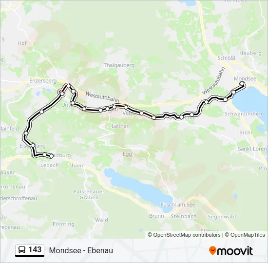 143 Bus Line Map