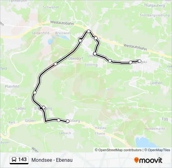 143 Bus Line Map