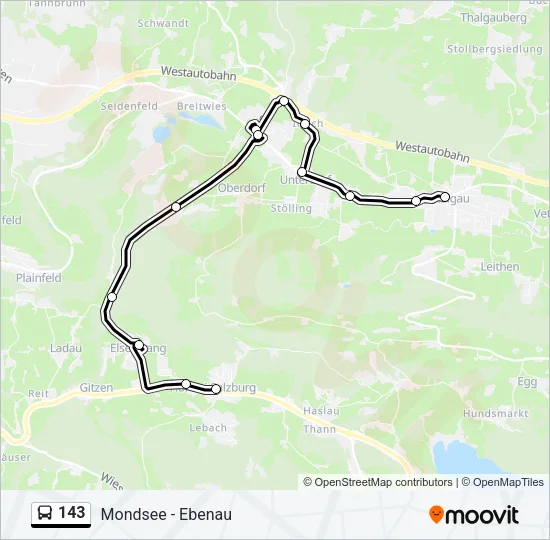 143 Bus Line Map