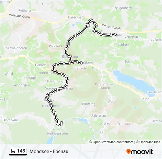 143 Bus Line Map