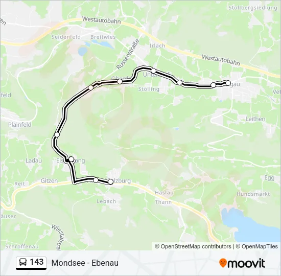 143 Bus Line Map