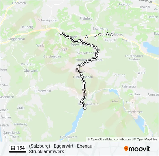 154 Bus Line Map