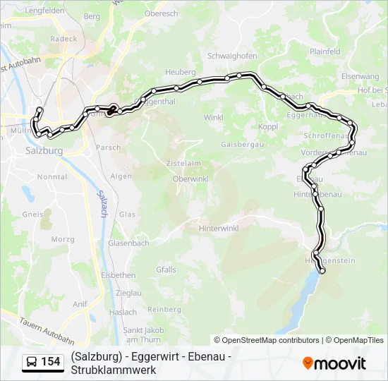 154 Bus Line Map