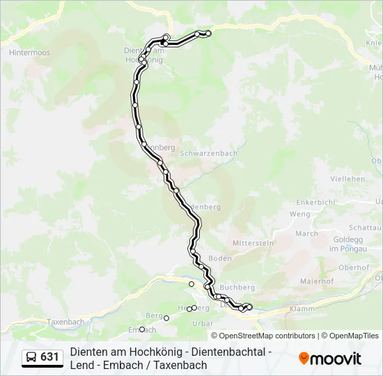 631 Bus Line Map