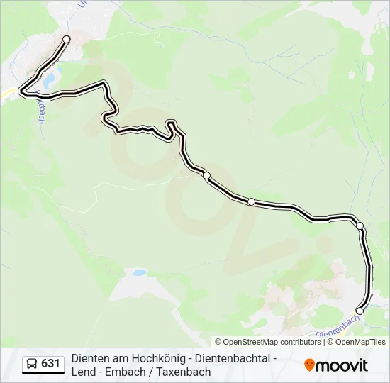 631 Bus Line Map