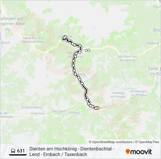 631 Bus Line Map