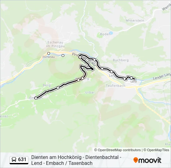 631 Bus Line Map