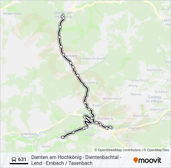 631 Bus Line Map