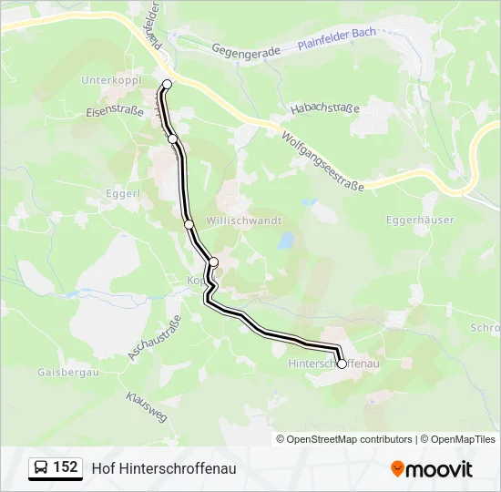 152 Bus Line Map