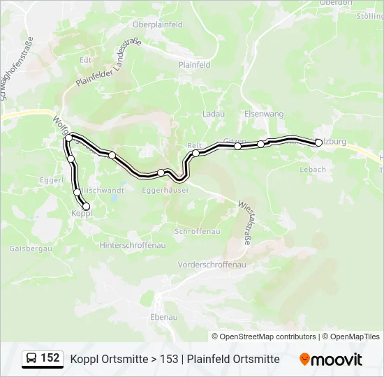152 Bus Line Map