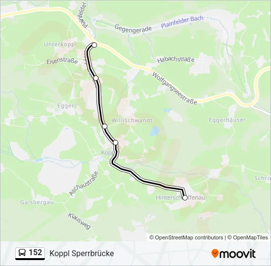 152 Bus Line Map