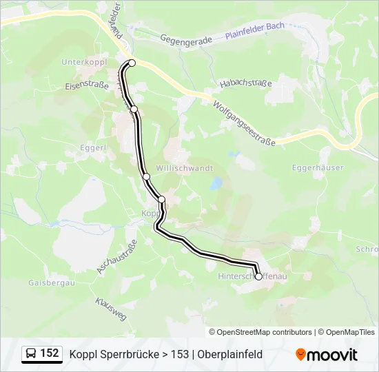 152 Bus Line Map