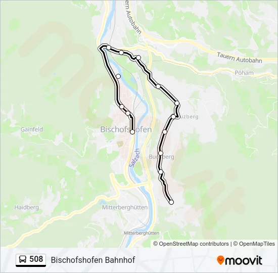 508 Bus Line Map