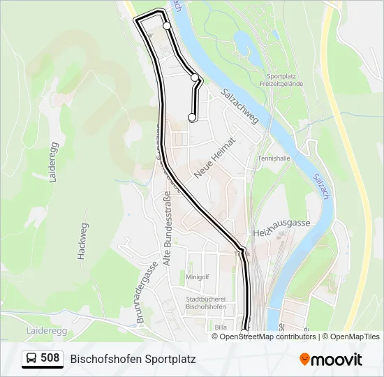 508 Bus Line Map