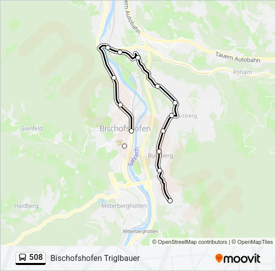 508 Bus Line Map