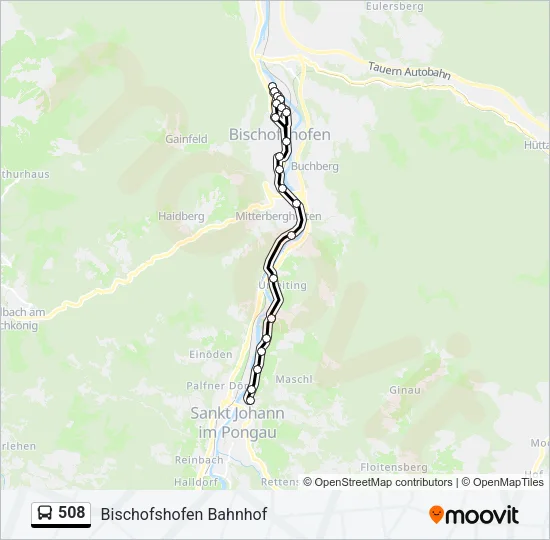 508 Bus Line Map