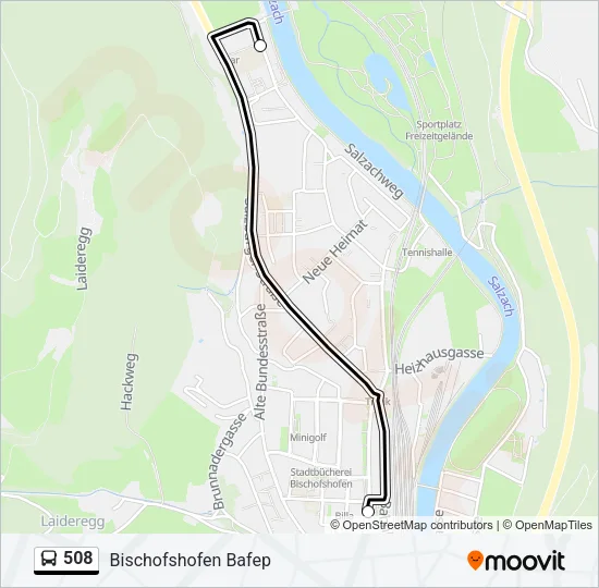 508 Bus Line Map