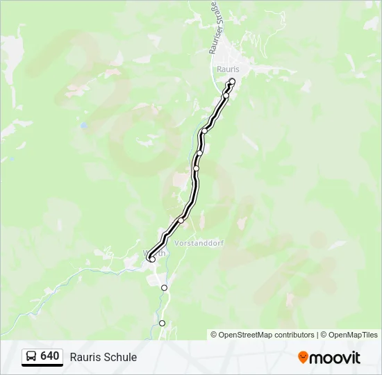 640 Bus Line Map