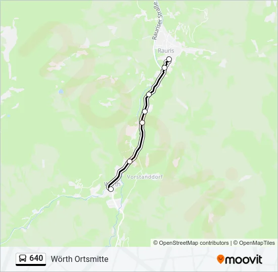 640 Bus Line Map