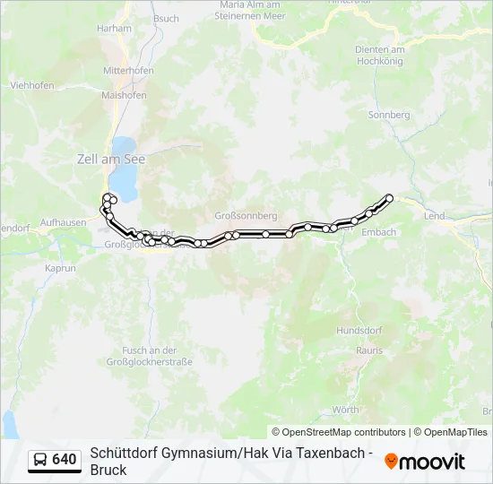 640 Bus Line Map