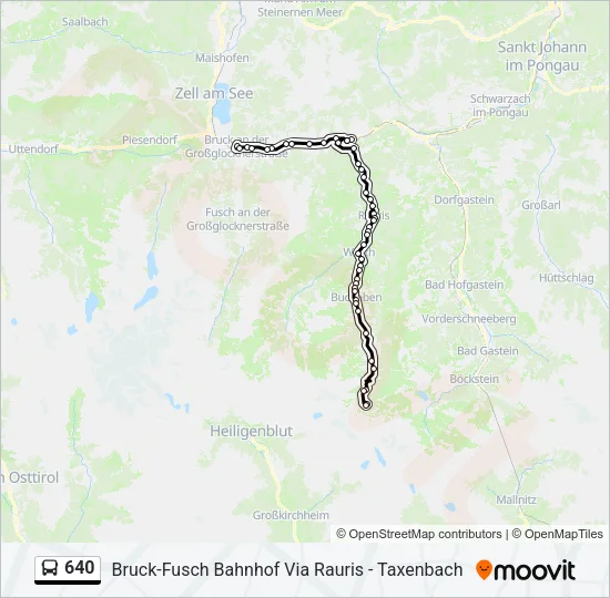 640 Bus Line Map