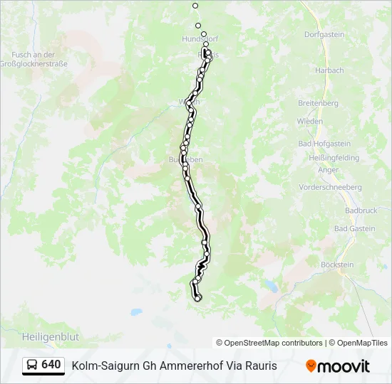 640 Bus Line Map
