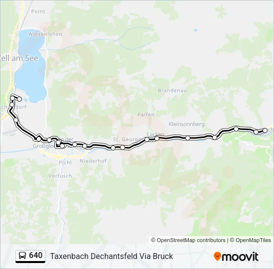 640 Bus Line Map