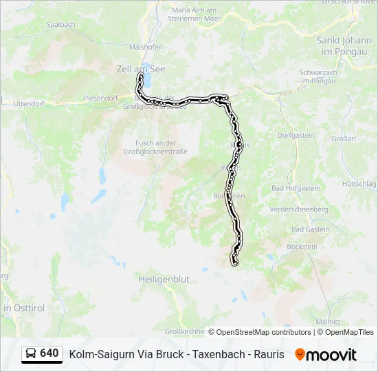 640 Bus Line Map